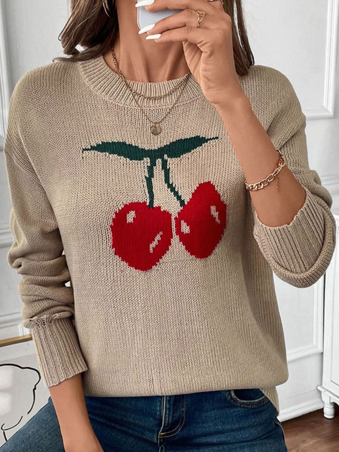 Cherries on the Vine Sweater