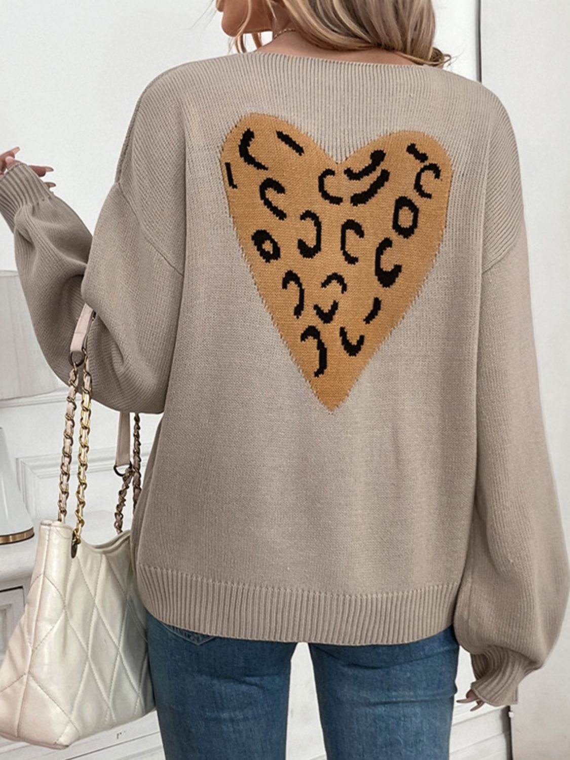 Heart V-Neck Cardigan