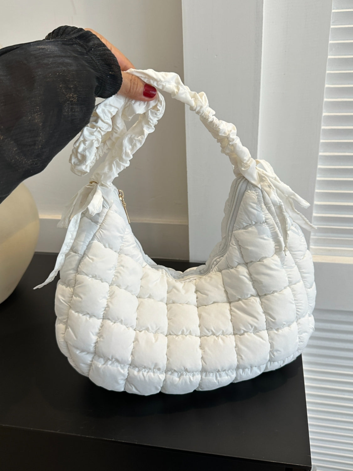 Bubble Texture Quilted Shoulder Bag