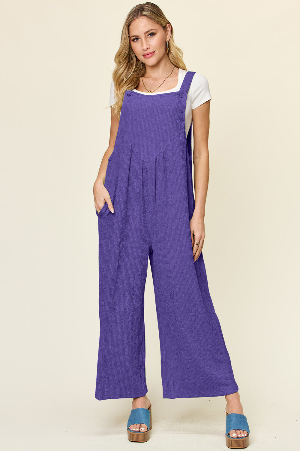 Multicolored Overalls with Wide Leg