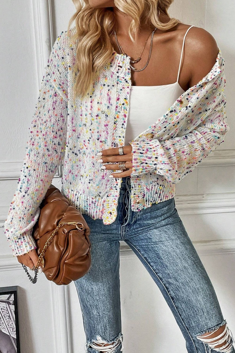 Confetti Button Up Cardigan