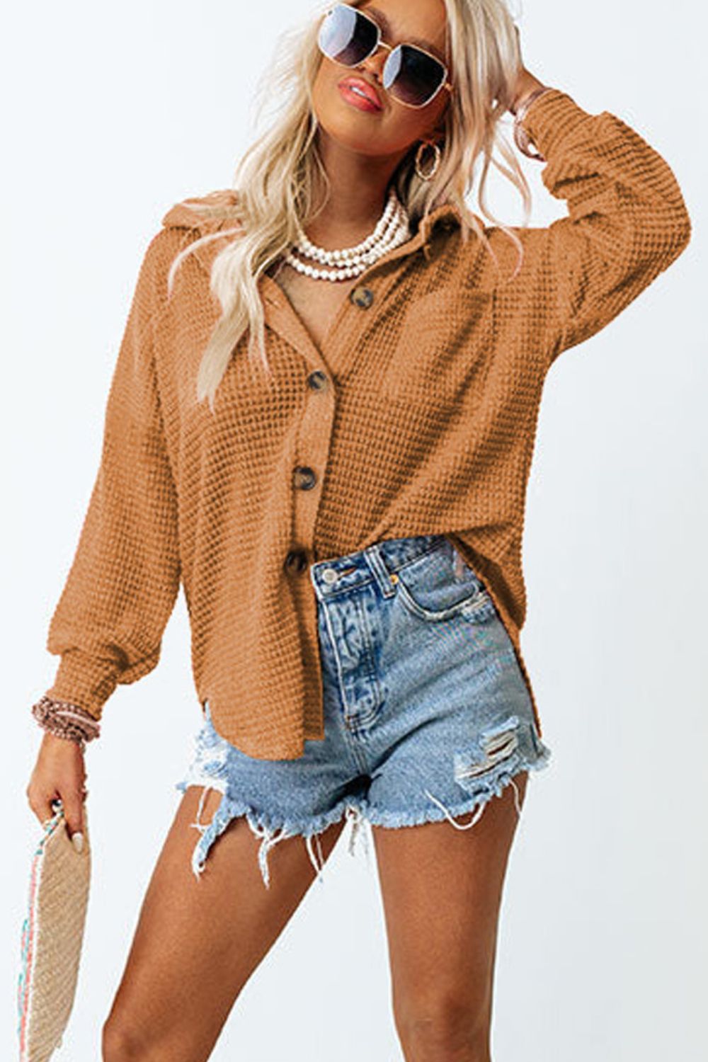 Waffle-Knit Shirt