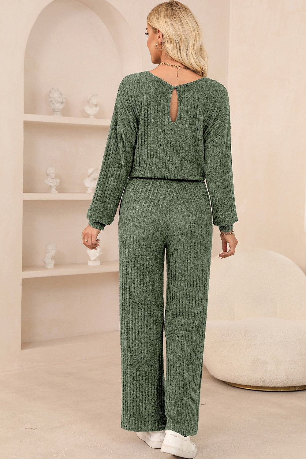 Long Sleeve Two Piece Jumpsuit