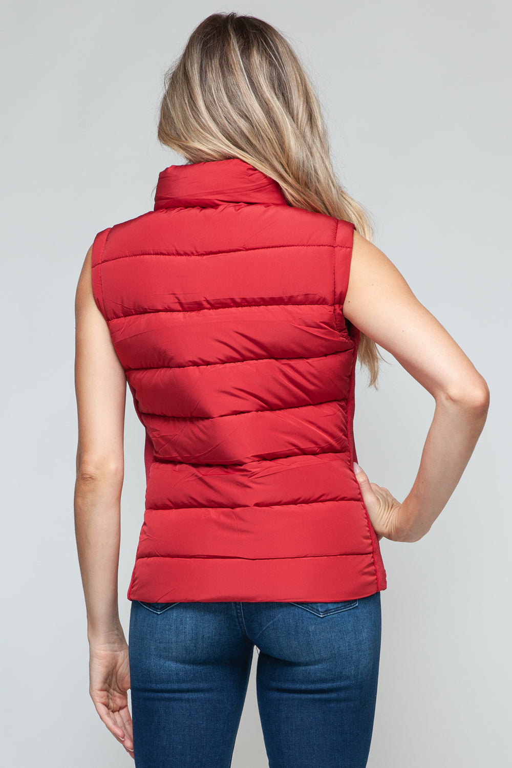 Zip Up Turtleneck Vest with Pockets