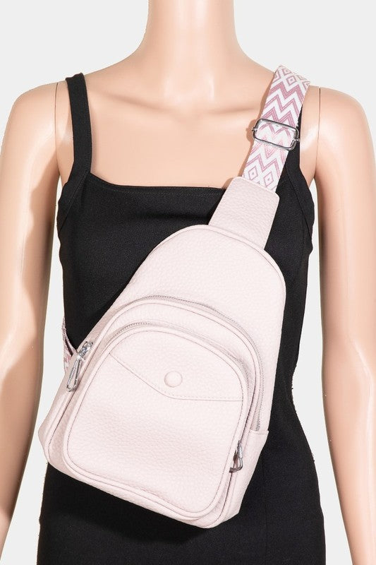 Textured Crossbody Leather Sling Bag