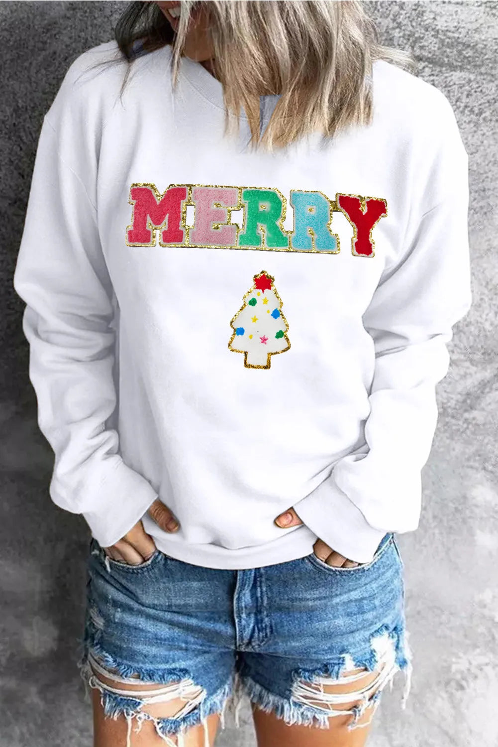 Merry Little Tree Long Sleeve Sweatshirt