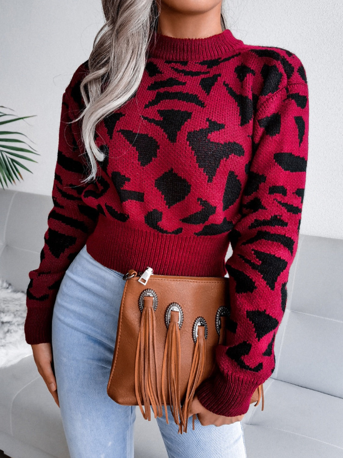 All The Leopard Sweater