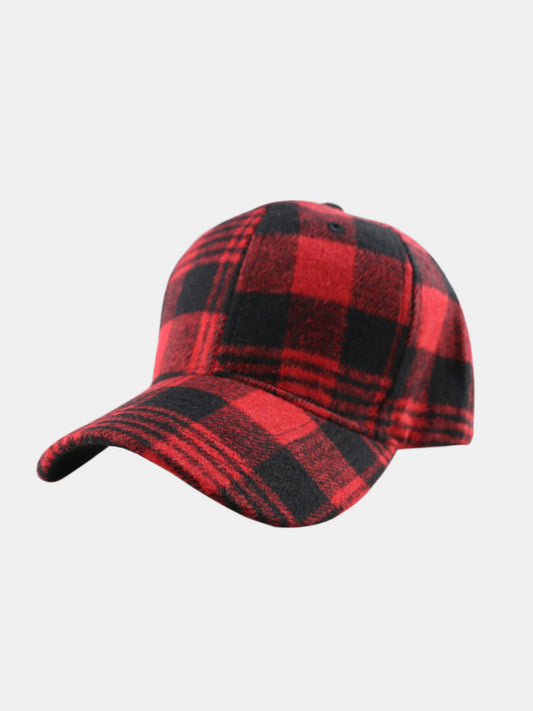 Plaid Adjustable Baseball Cap