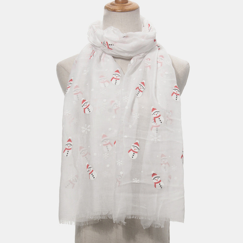 Fringe Snowman Scarf