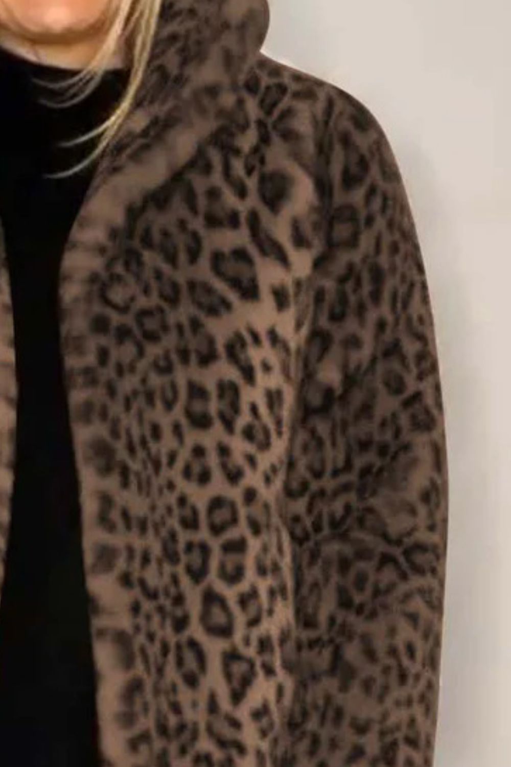 Leopard Furry Coat in Full Size Run