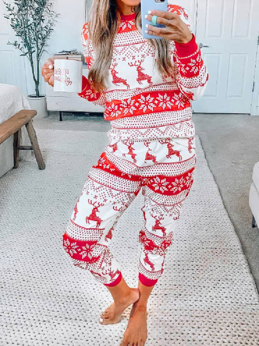 Reindeer Christmas Top and Pants Set