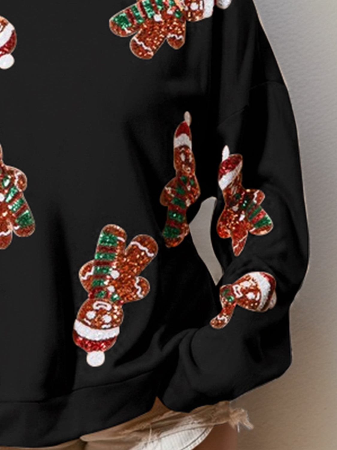 Sequin Gingerbread Man Sweatshirt