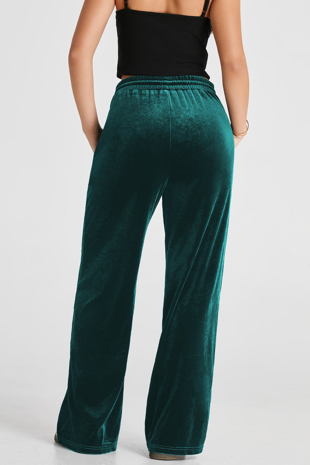 Holiday Cheer Drawstring Wide Leg Active Pants