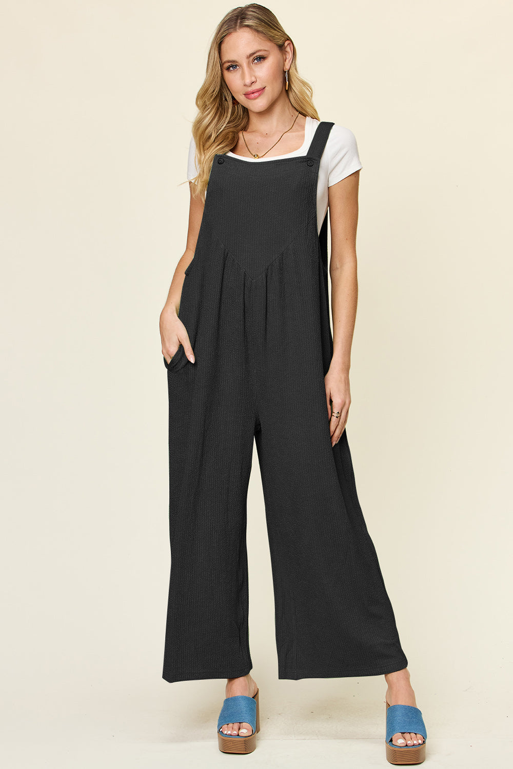 Multicolored Overalls with Wide Leg