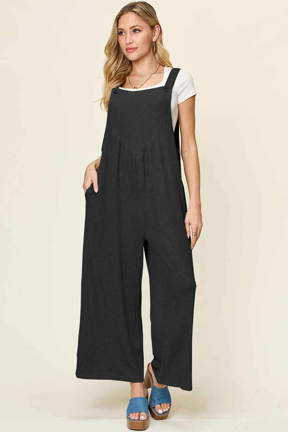 Multicolored Overalls with Wide Leg