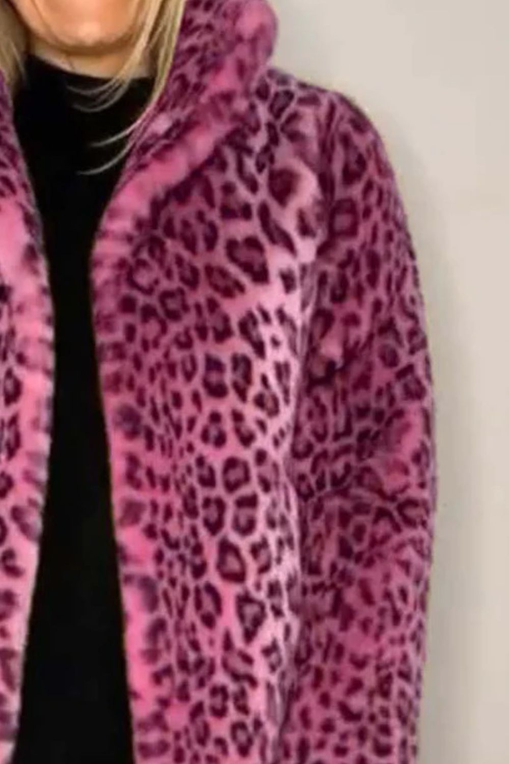 Leopard Furry Coat in Full Size Run