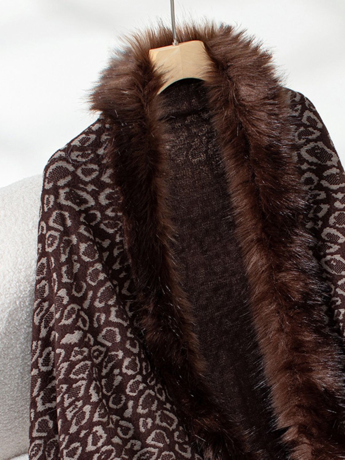 Fringe Leopard Poncho