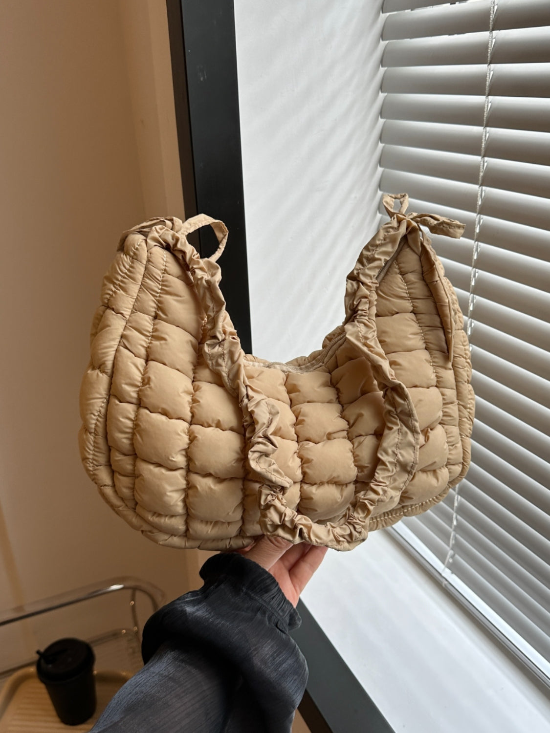 Bubble Texture Quilted Shoulder Bag