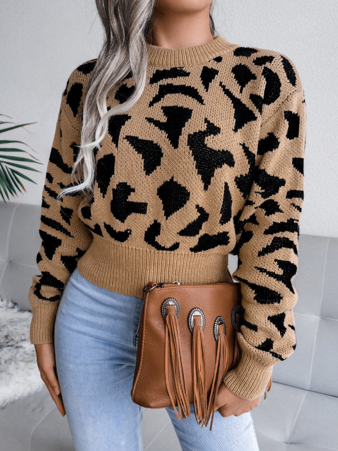 All The Leopard Sweater