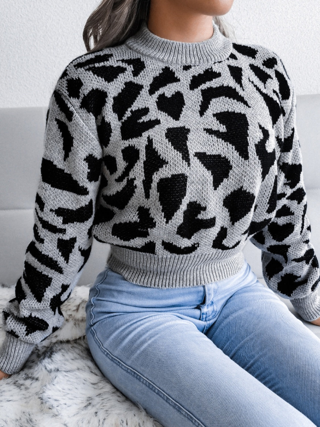 All The Leopard Sweater