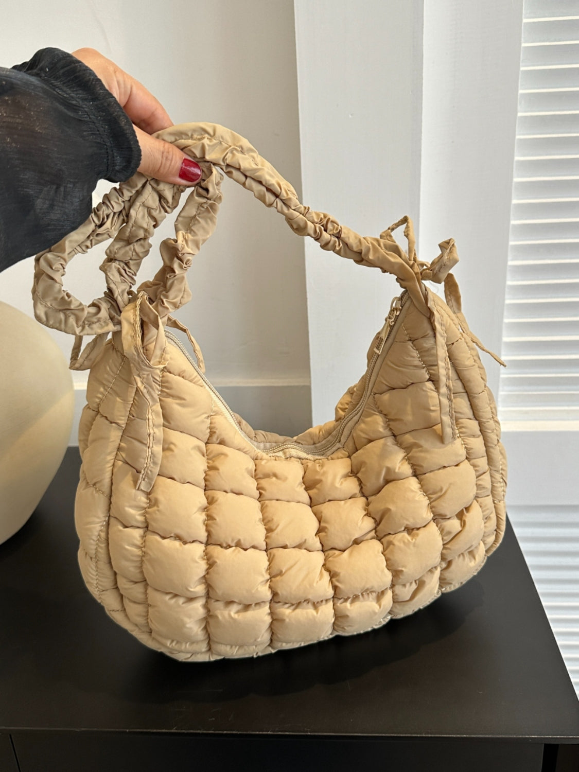 Bubble Texture Quilted Shoulder Bag