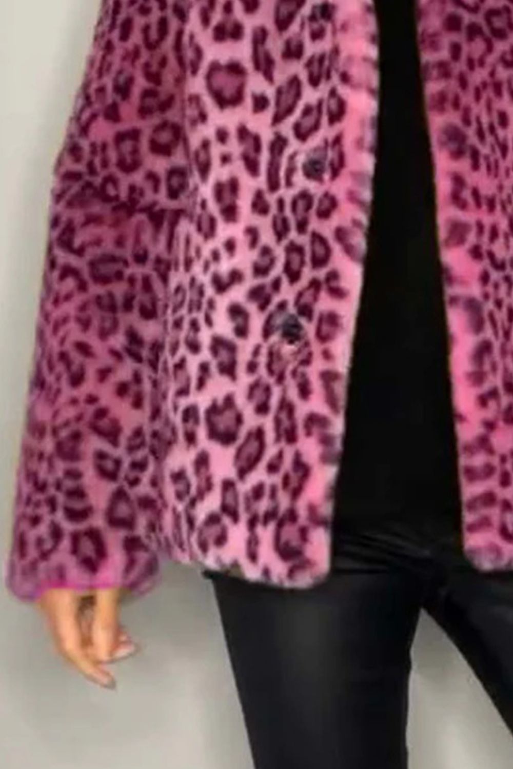 Leopard Furry Coat in Full Size Run