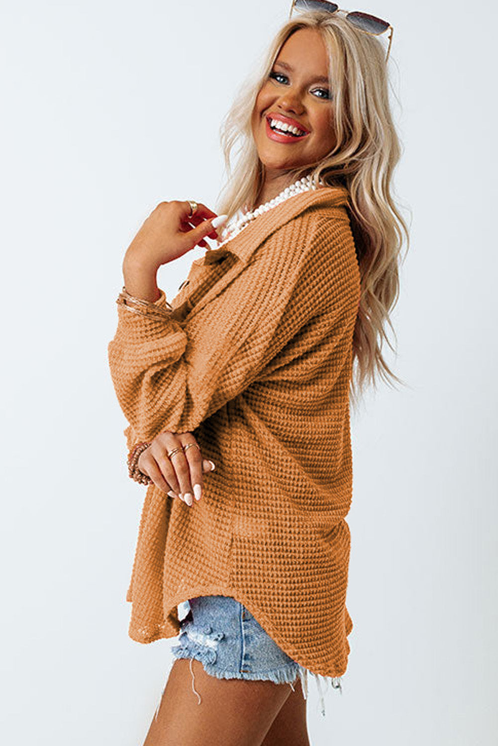 Waffle-Knit Shirt