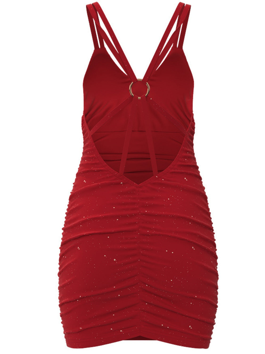 Glitter Fancy Double Spaghetti Straps Mini Dress