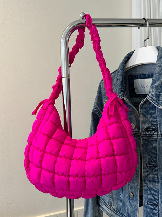 Bubble Texture Quilted Shoulder Bag