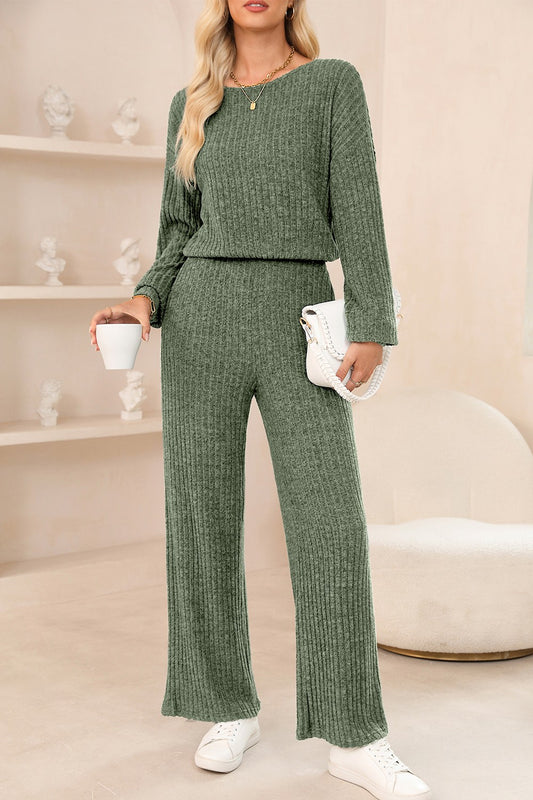 Long Sleeve Two Piece Jumpsuit