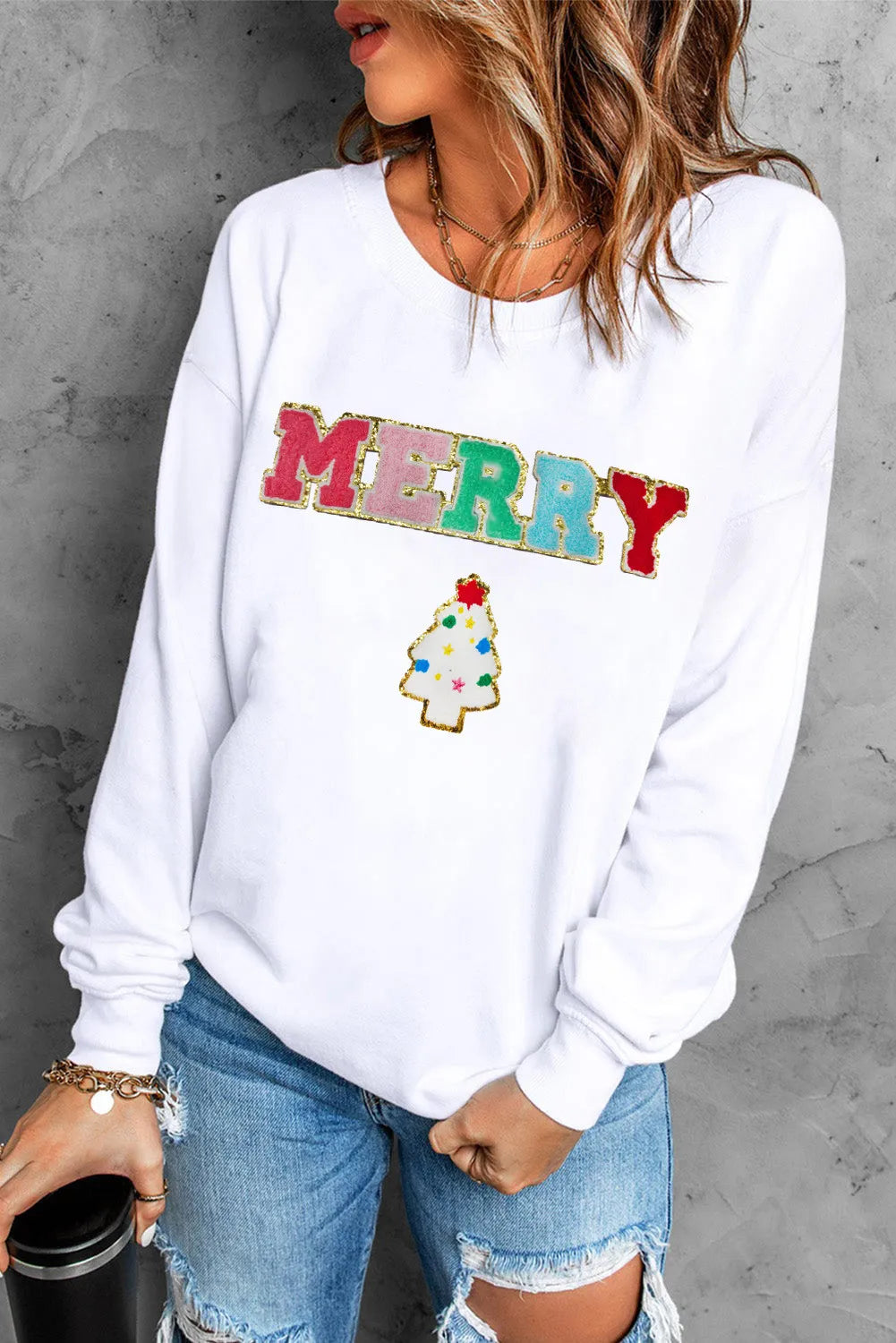 Merry Little Tree Long Sleeve Sweatshirt