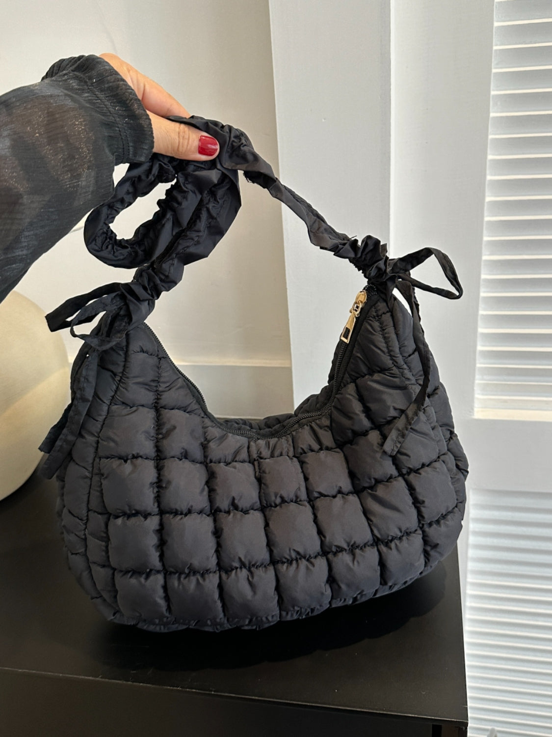 Bubble Texture Quilted Shoulder Bag