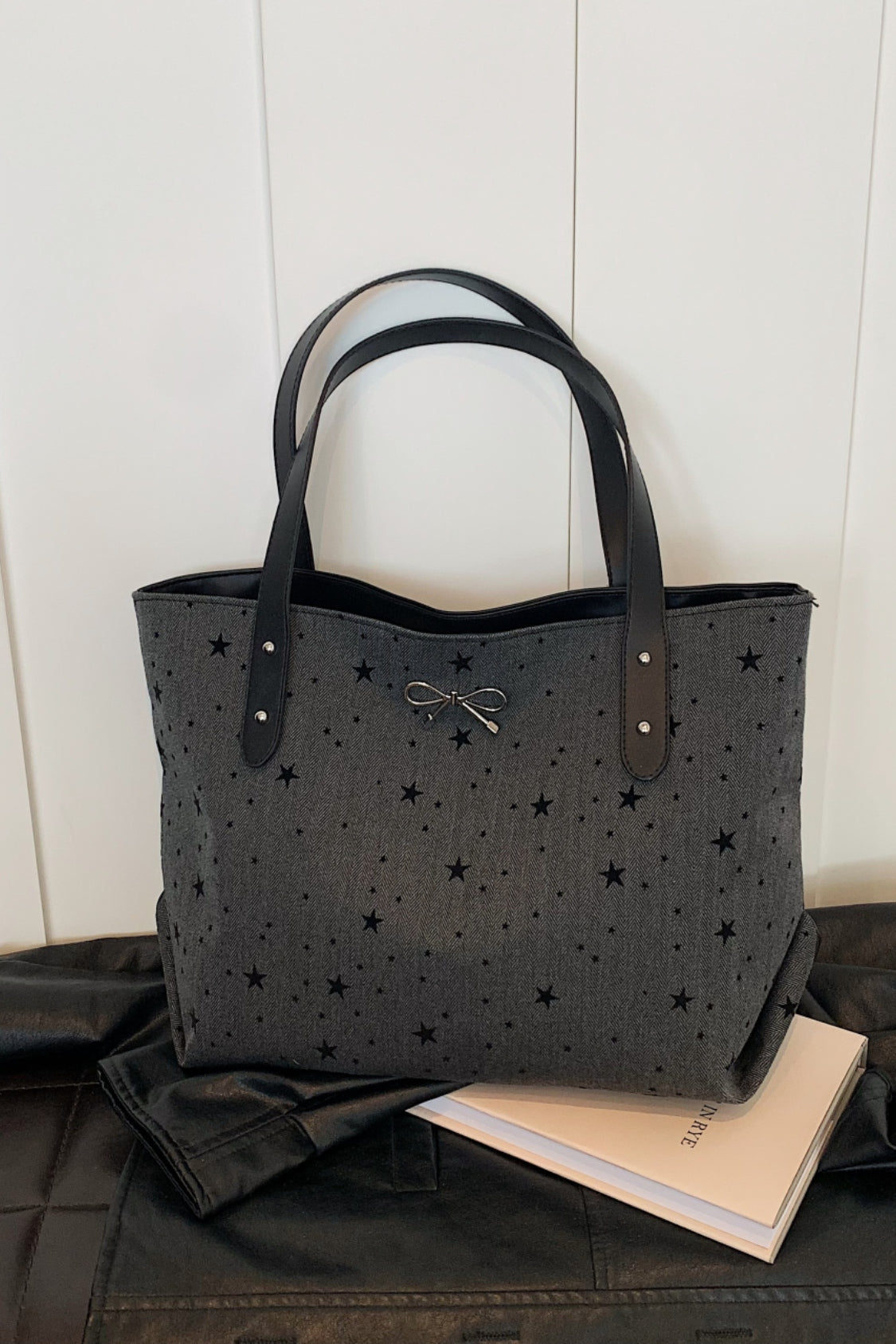 Bow Polka Dot Tote Bag