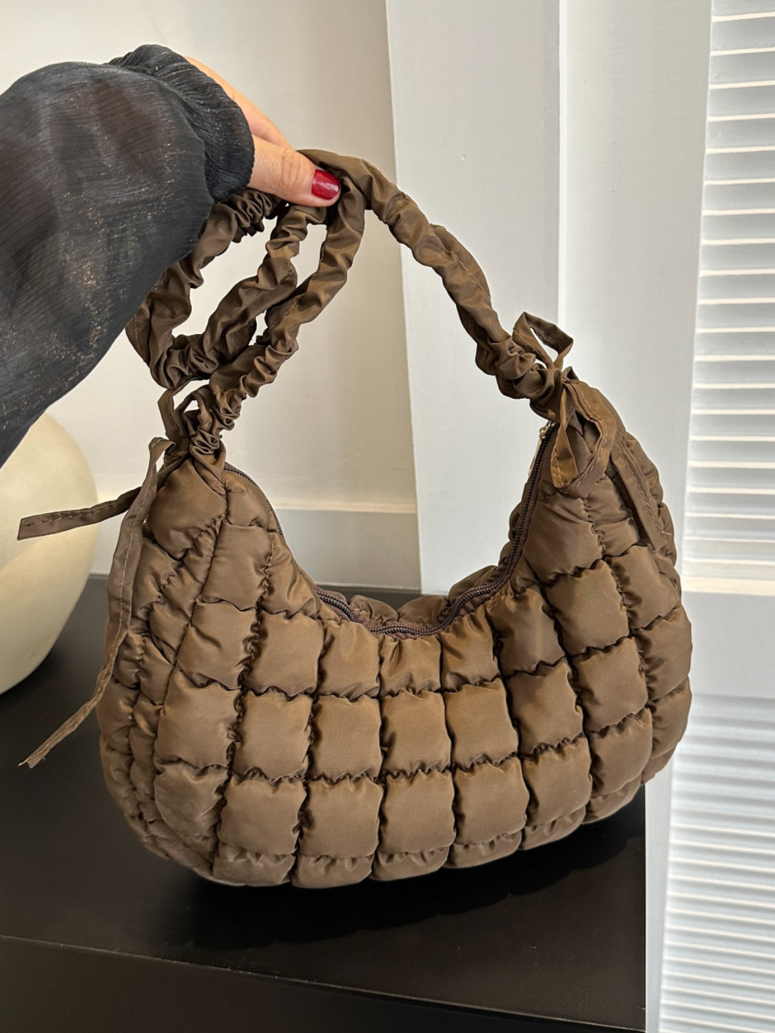 Bubble Texture Quilted Shoulder Bag