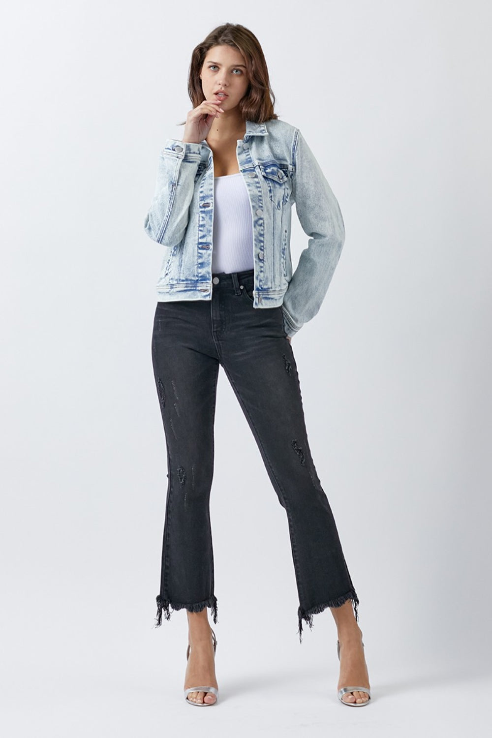 RISEN Light Washed Denim Jacket