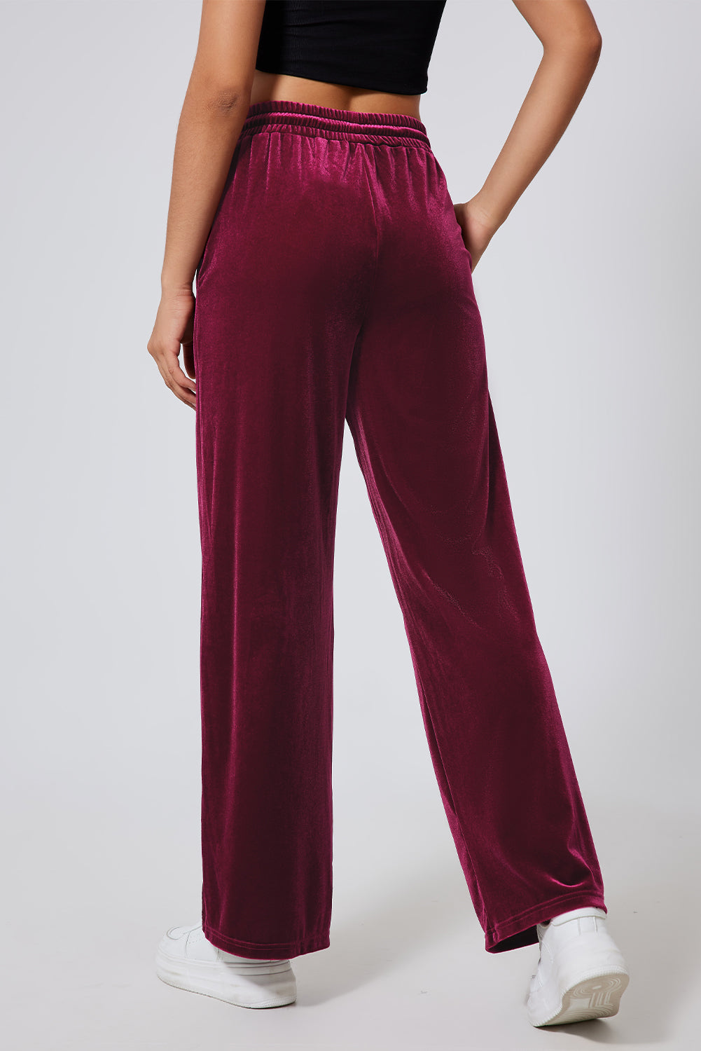 Holiday Cheer Drawstring Wide Leg Active Pants