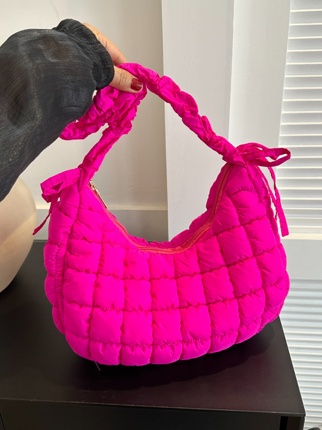 Bubble Texture Quilted Shoulder Bag