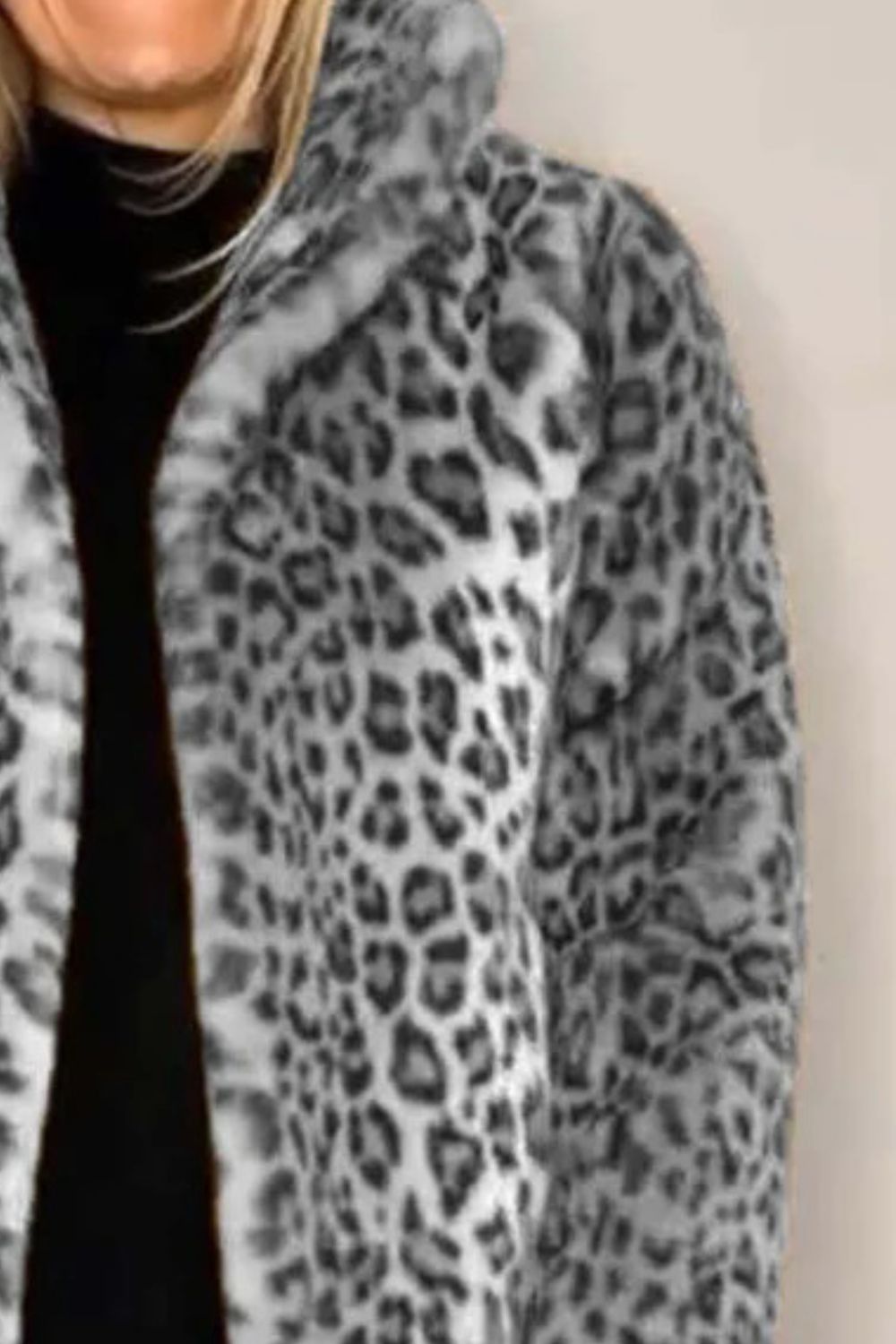 Leopard Furry Coat in Full Size Run