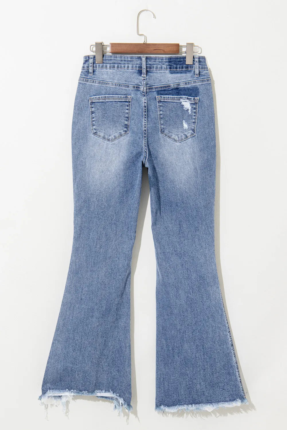 The Bees Knees Distressed Raw Hem Bootcut Jeans