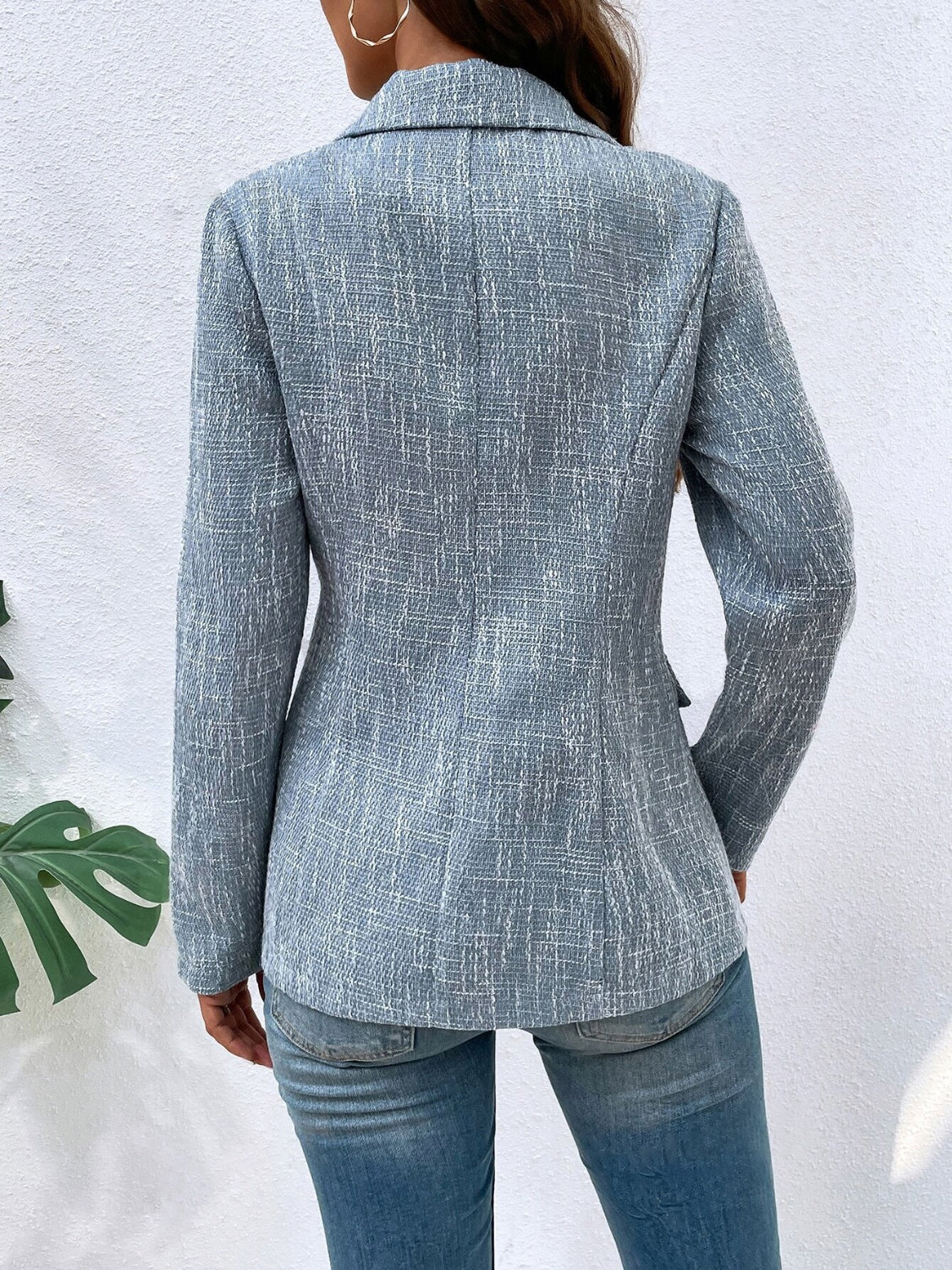 Blues Lapel Collar Blazer with Pockets