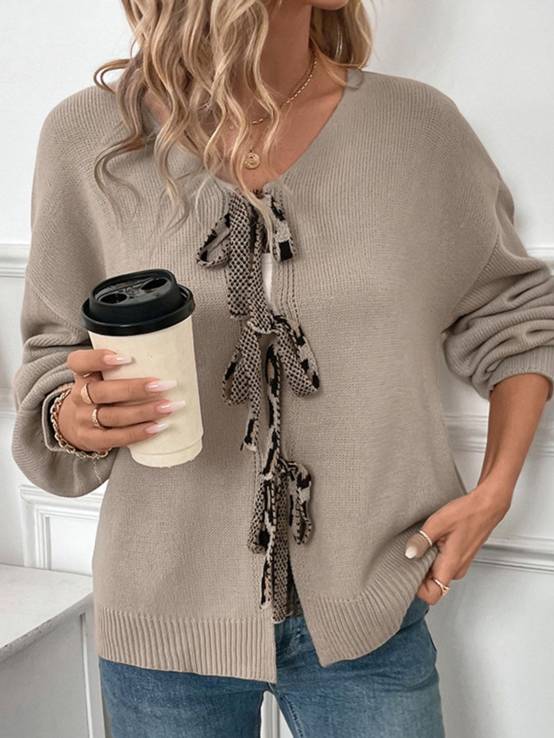 Heart V-Neck Cardigan