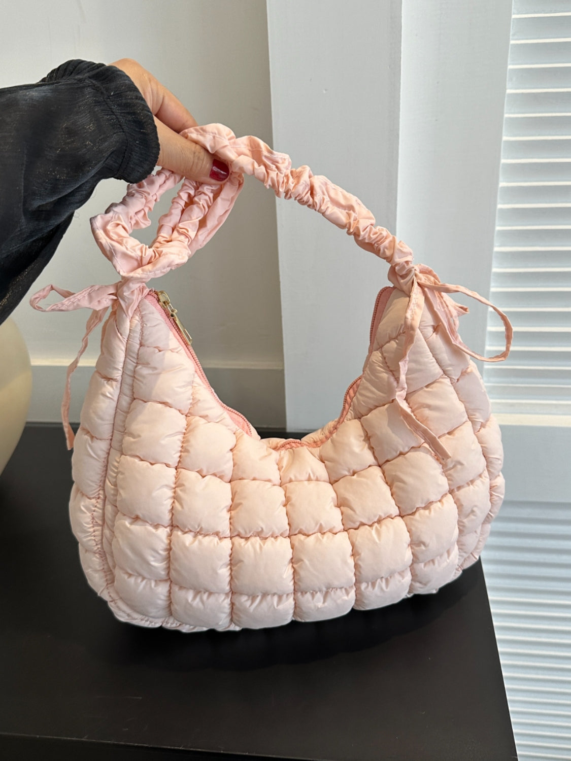 Bubble Texture Quilted Shoulder Bag