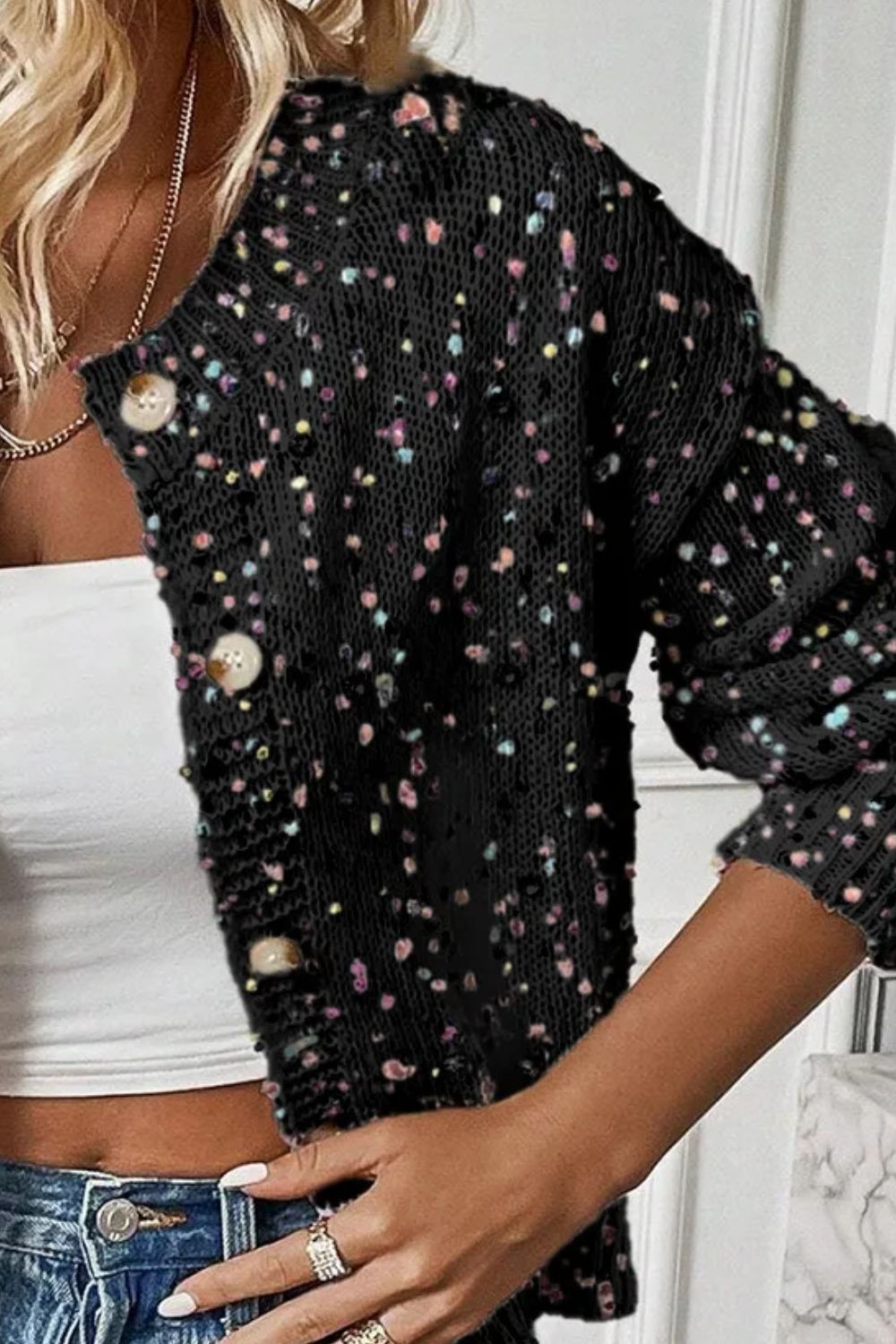 Confetti Button Up Cardigan