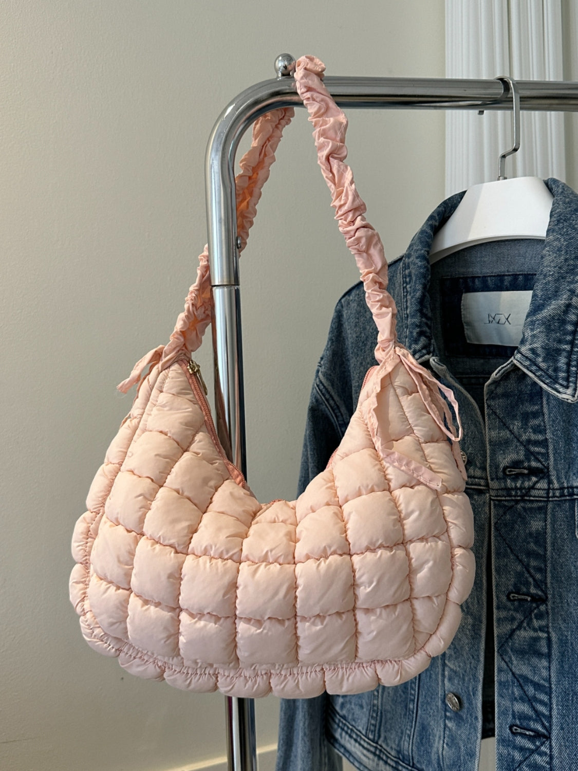 Bubble Texture Quilted Shoulder Bag