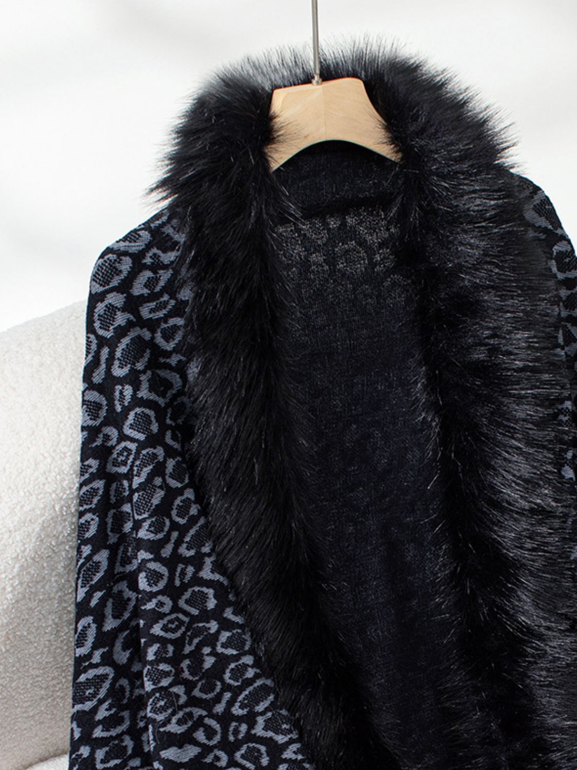 Fringe Leopard Poncho