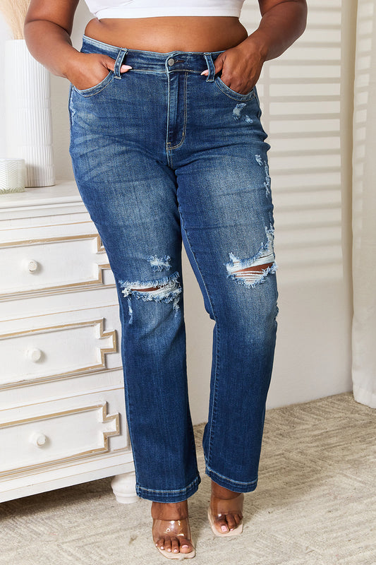 Judy Blue Mid Rise Destroy Bootcut Jeans