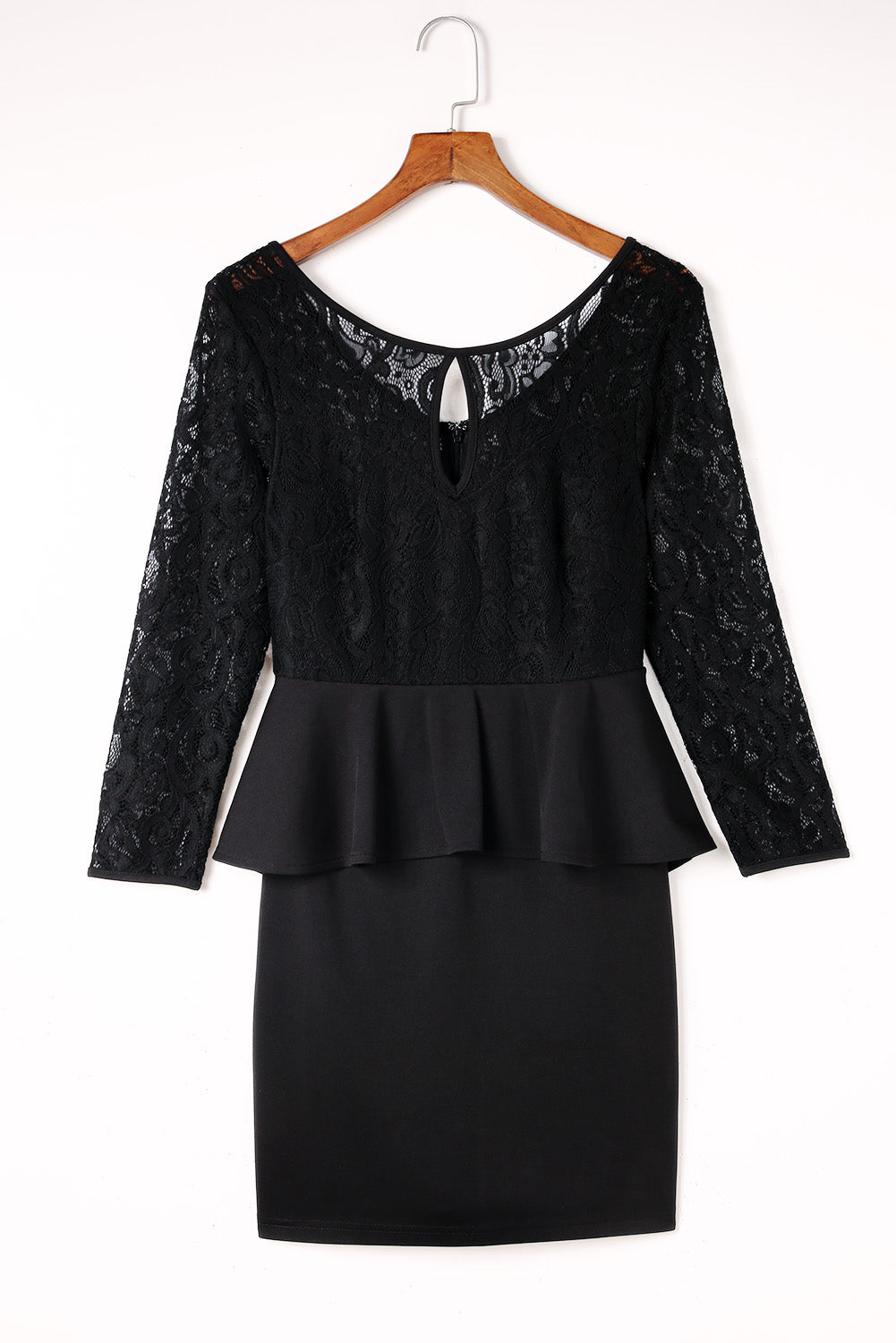 Ring in the New Year Lace Long Sleeve Mini Dress