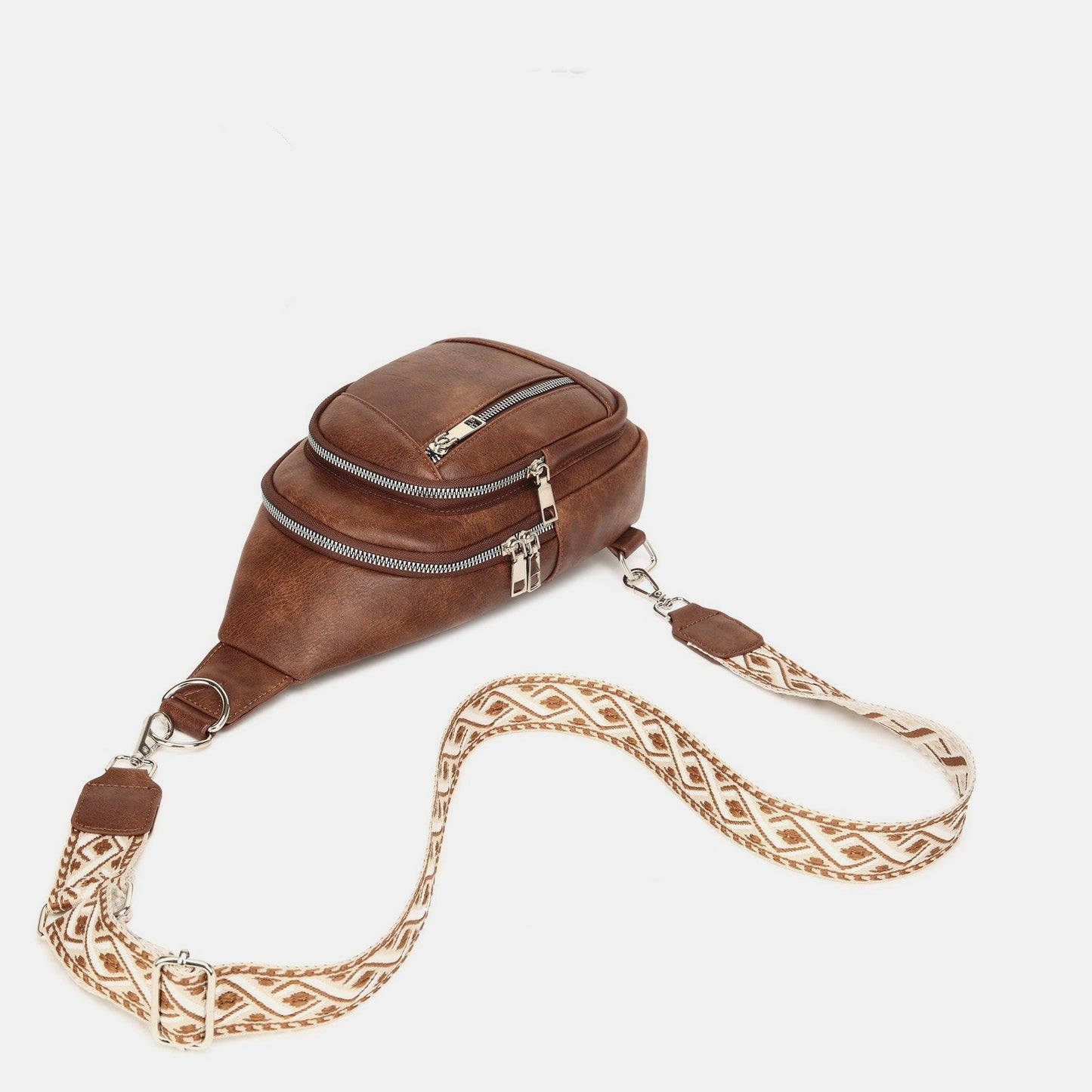 Leather Crossbody Bag with Detachable Strap