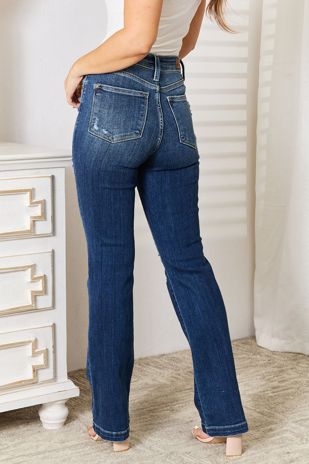 Judy Blue Mid Rise Destroy Bootcut Jeans