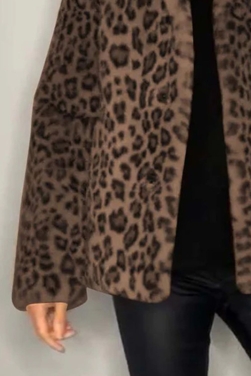 Leopard Furry Coat in Full Size Run